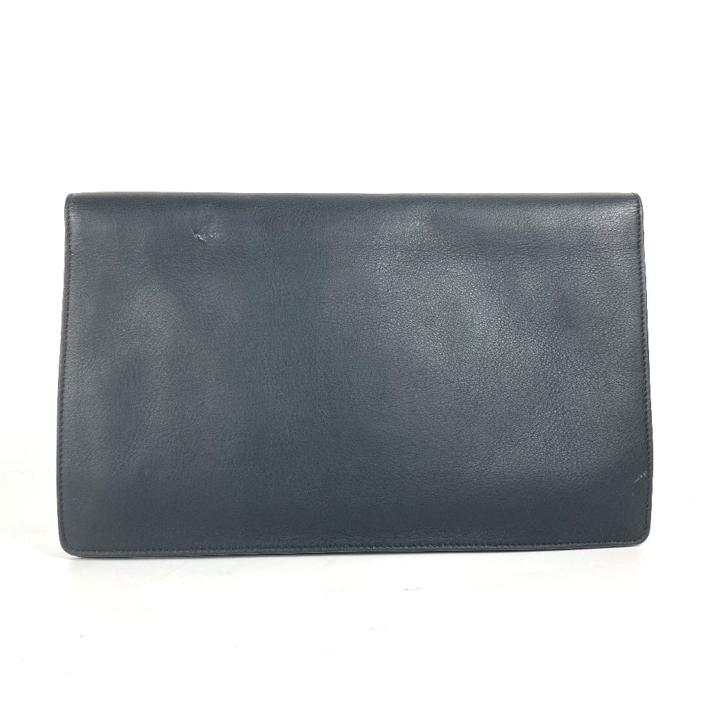 FENDI Clutch bag 8M0351 leather black FF logo mens Used
