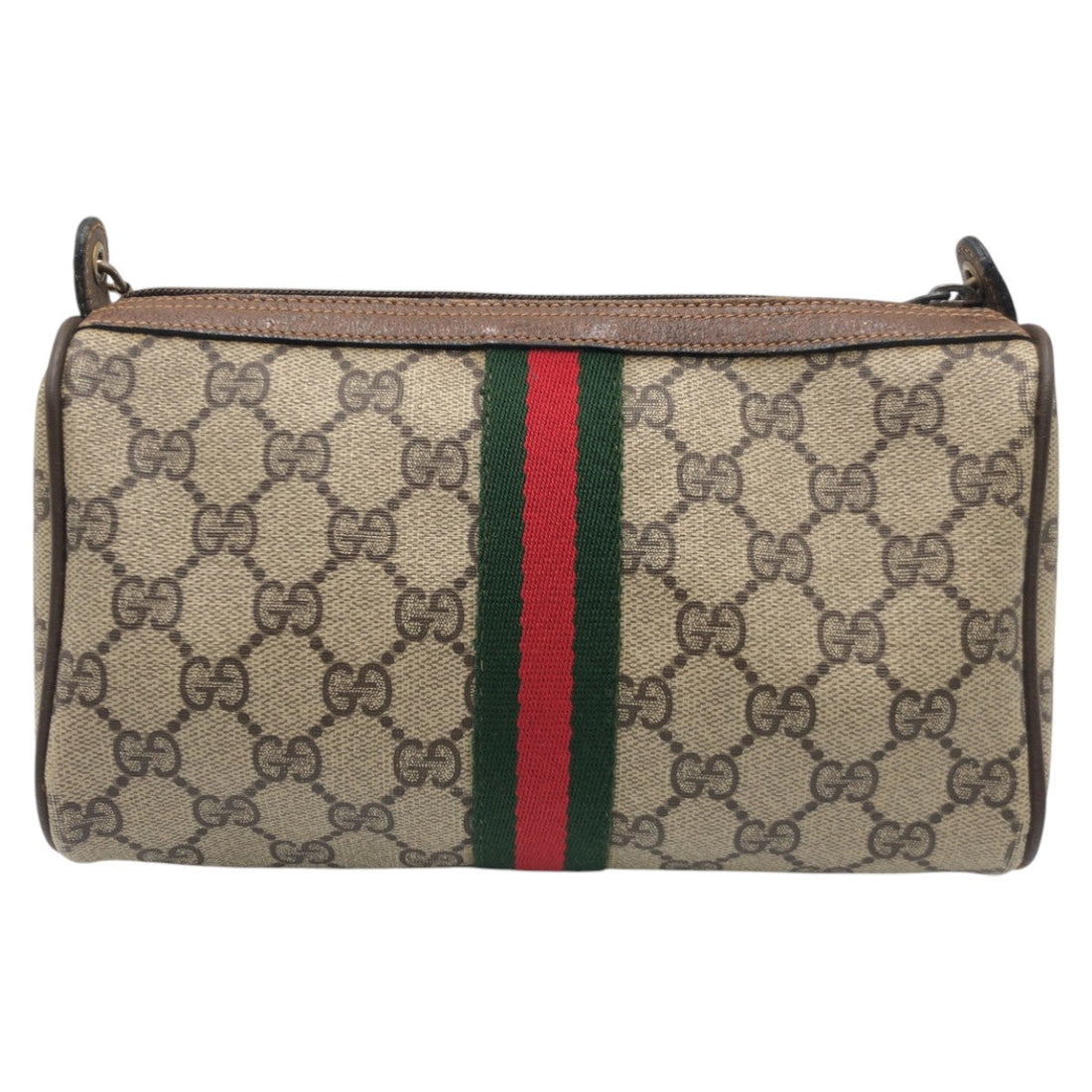 Gucci Vintage Brown Gold CS Supreme Shoulder Bag