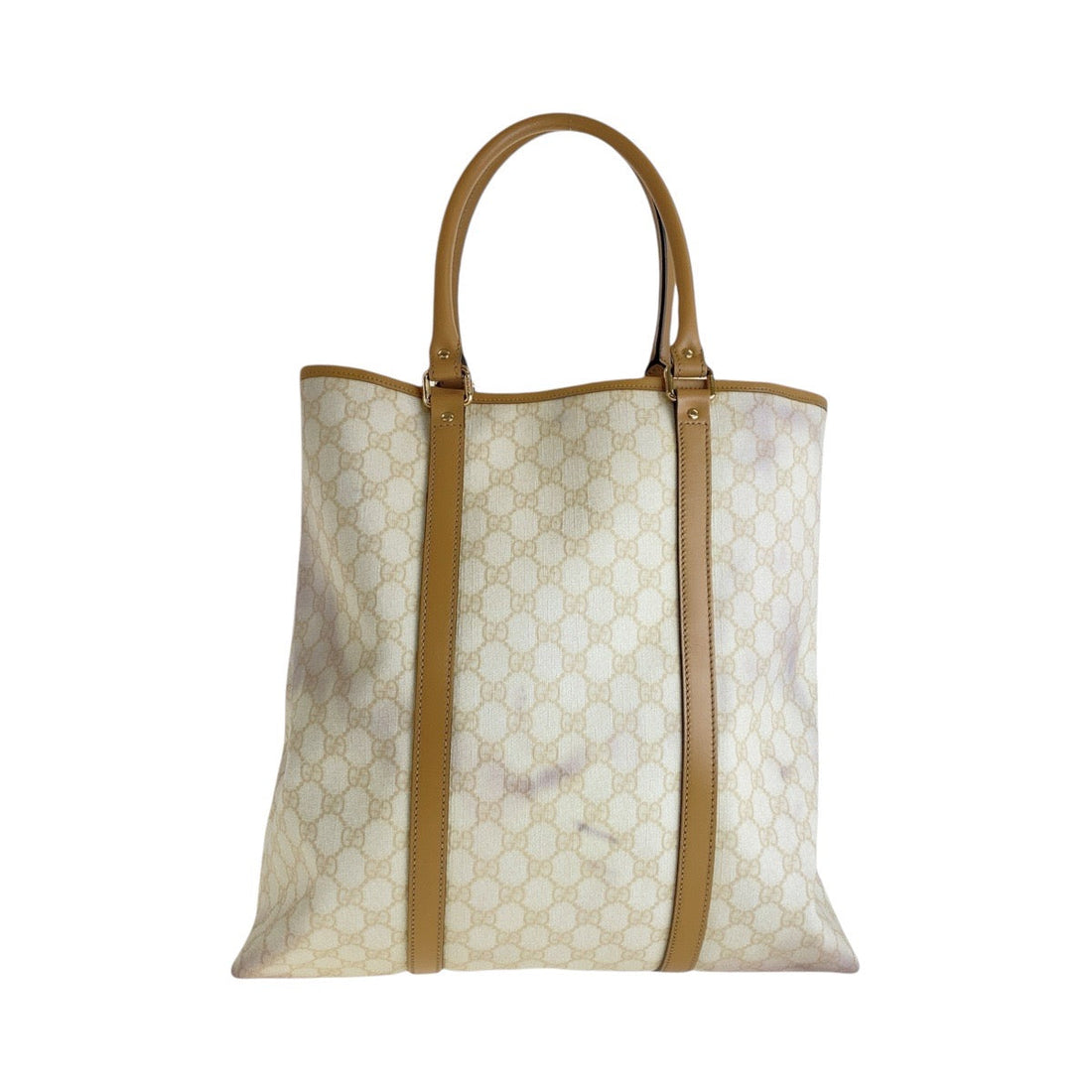 Gucci CS Supreme Canvas Leather Tote Bag