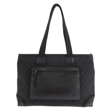 Gucci Brown CS Canvas Leather Tote Bag