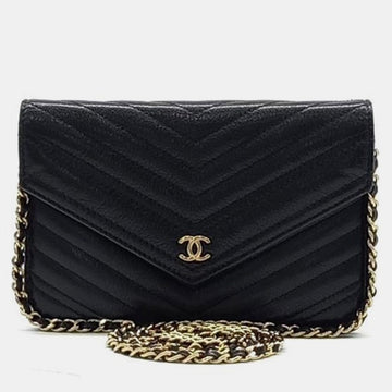 Caviar WOC Chevron Mini Crossbody Bag