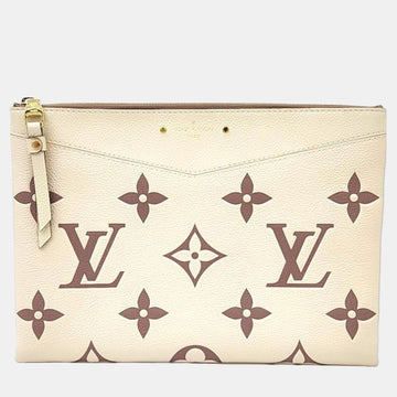 Beige Empreinte Monogram Giant Logo Pouch