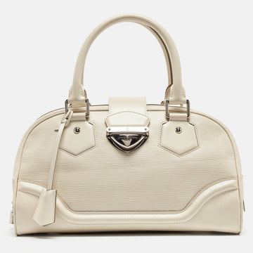 Ivory Epi Leather Montaigne GM Bag