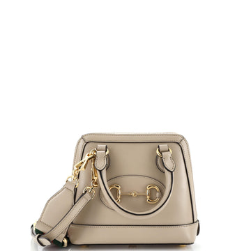 GUCCI Horsebit 1955 Top Handle Bag Leather Mini