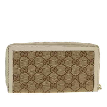 GUCCI VS Canvas Long Wallet Beige White 308012  43741