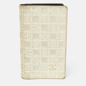 Gold Charm Icon Leather CC Bifold Wallet