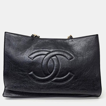 Black Leather Timeless CC Chain Shoulder bag