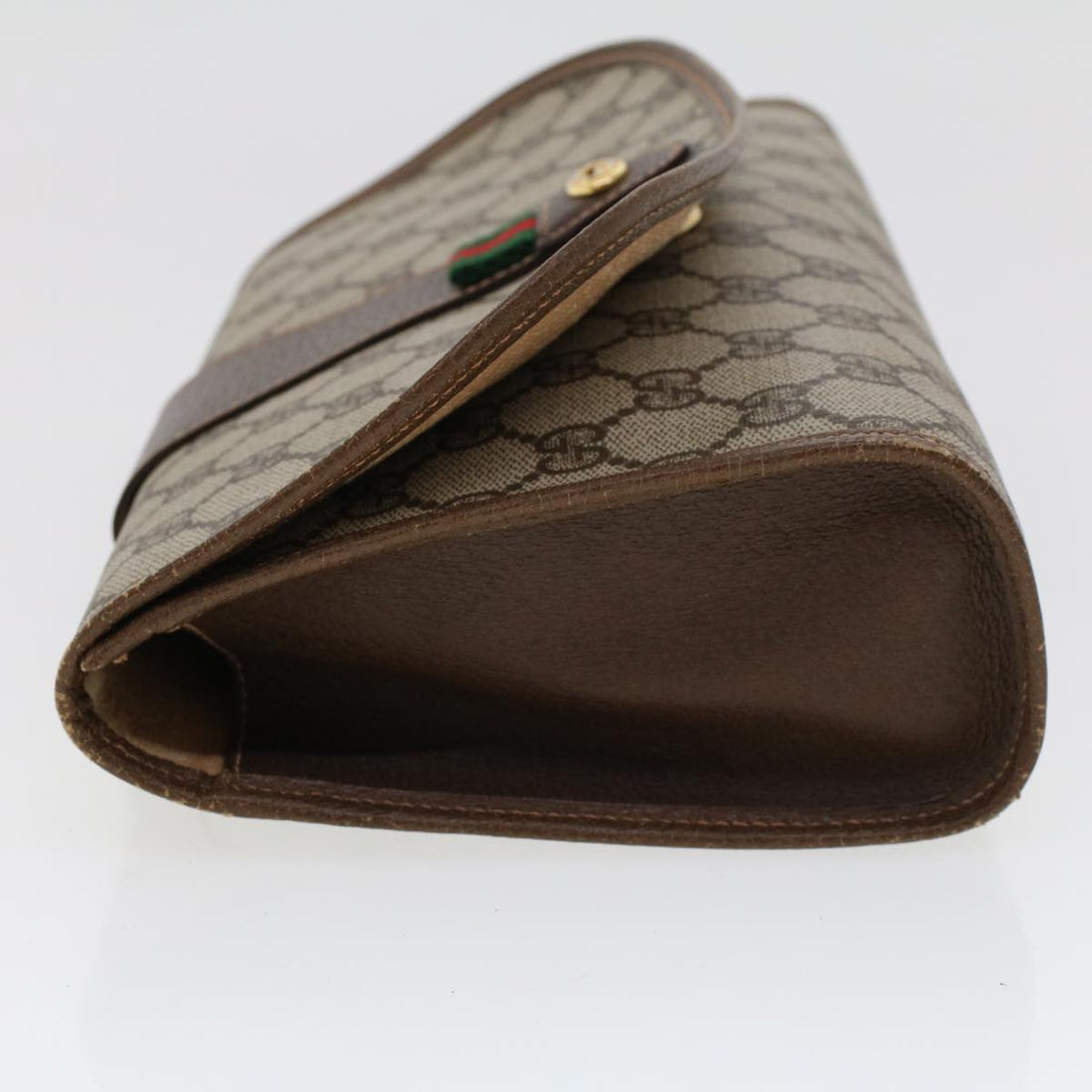 GUCCI VS Canvas Web Sherry Line Clutch Bag Beige Red Green 156.01.030  44751