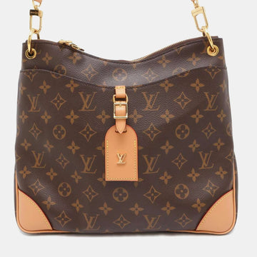 Brown Canvas Monogram Odeon MM Shoulder Bag