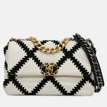 Medium 19 Crochet Calfskin Flap Bag