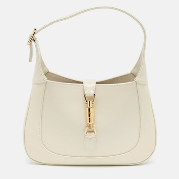 White Glossy Leather Jackie 1961 Shoulder Bag