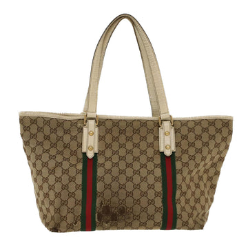 GUCCI VS Canvas Web Sherry Line Shoulder Bag Beige Red Green 139260  47709