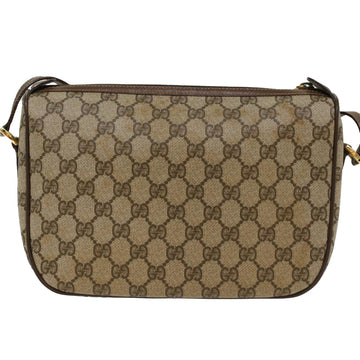 GUCCI VS Canvas Web Sherry Line Shoulder Bag PVC Leather Beige Green  47988
