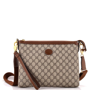 Interlocking G Patch Wristlet Messenger Bag VS Coated Canvas Small
