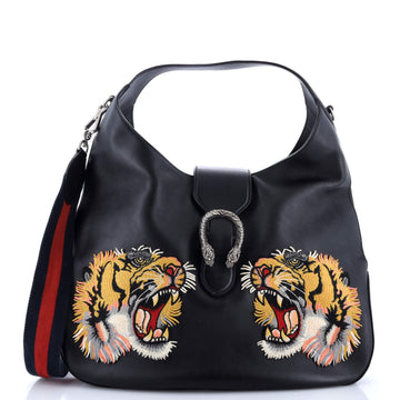 Dionysus Hobo Embroidered Leather Large