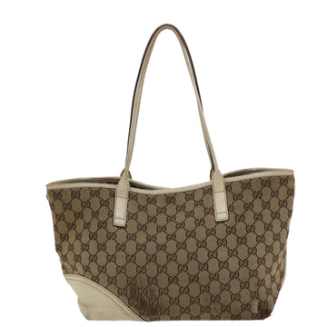 GUCCI VS Canvas Tote Bag Beige White  49053