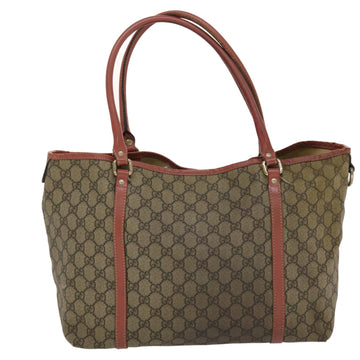 GUCCI VS Canvas Tote Bag PVC Leather Beige Pink  49060