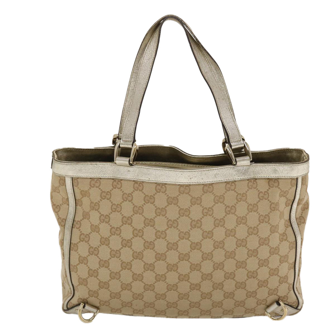 GUCCI VS Canvas Tote Bag Beige Gold  49062