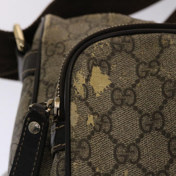 GUCCI VS Canvas Shoulder Bag PVC Leather Beige Dark Brown  49064