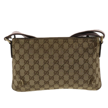 GUCCI VS Canvas Sherry Line Shoulder Bag Beige Pink