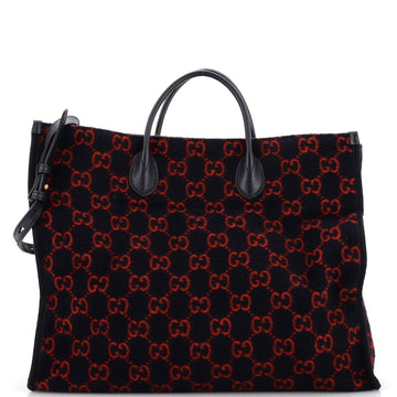 GUCCI Shopping Tote GG Wool Large