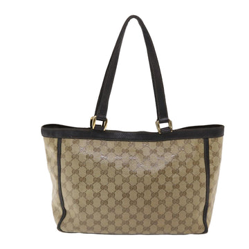 GUCCI VS Canvas Tote Bag Coated Canvas Beige Dark Brown 268639  49291