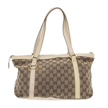 GUCCI VS Canvas Shoulder Bag Leather Beige 141470  49445