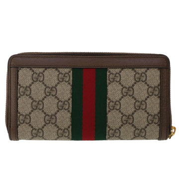 GUCCI VS Canvas Web Sherry Line Ophidia Long Wallet Beige Red 523154  49471