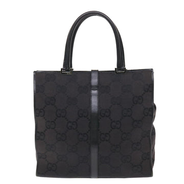 GUCCI VS Canvas Jackie Tote Bag Leather Black 00210643444  49600