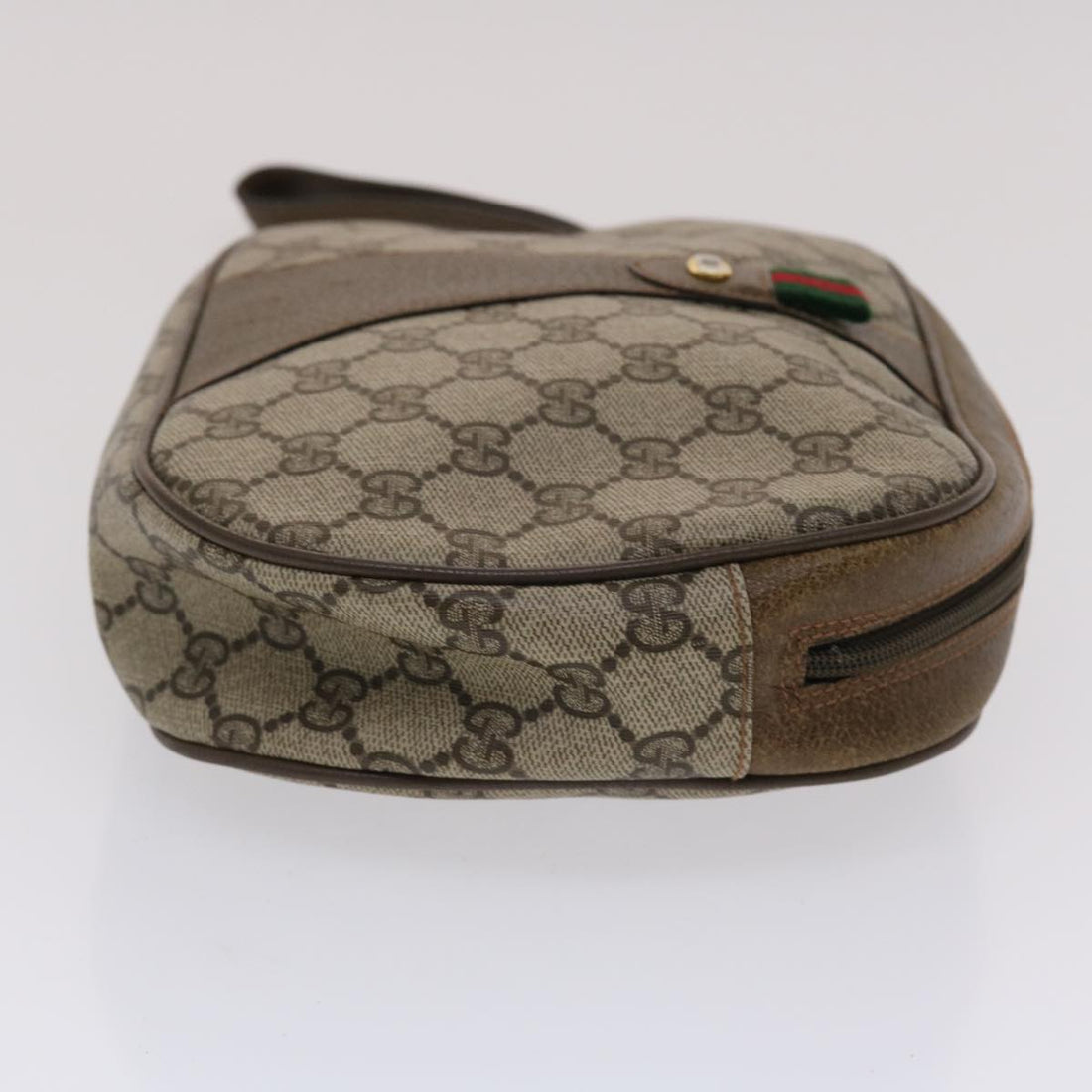 GUCCI VS Canvas Web Sherry Line Clutch Bag Beige Red Green 89 01 034  49787