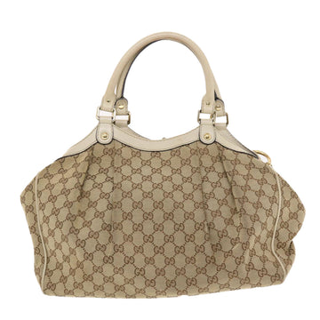 GUCCI VS Canvas Hand Bag Beige 211944  49795