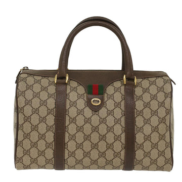 GUCCI VS Canvas Web Sherry Line Hand Bag Beige Red Green 40.02.007  49929
