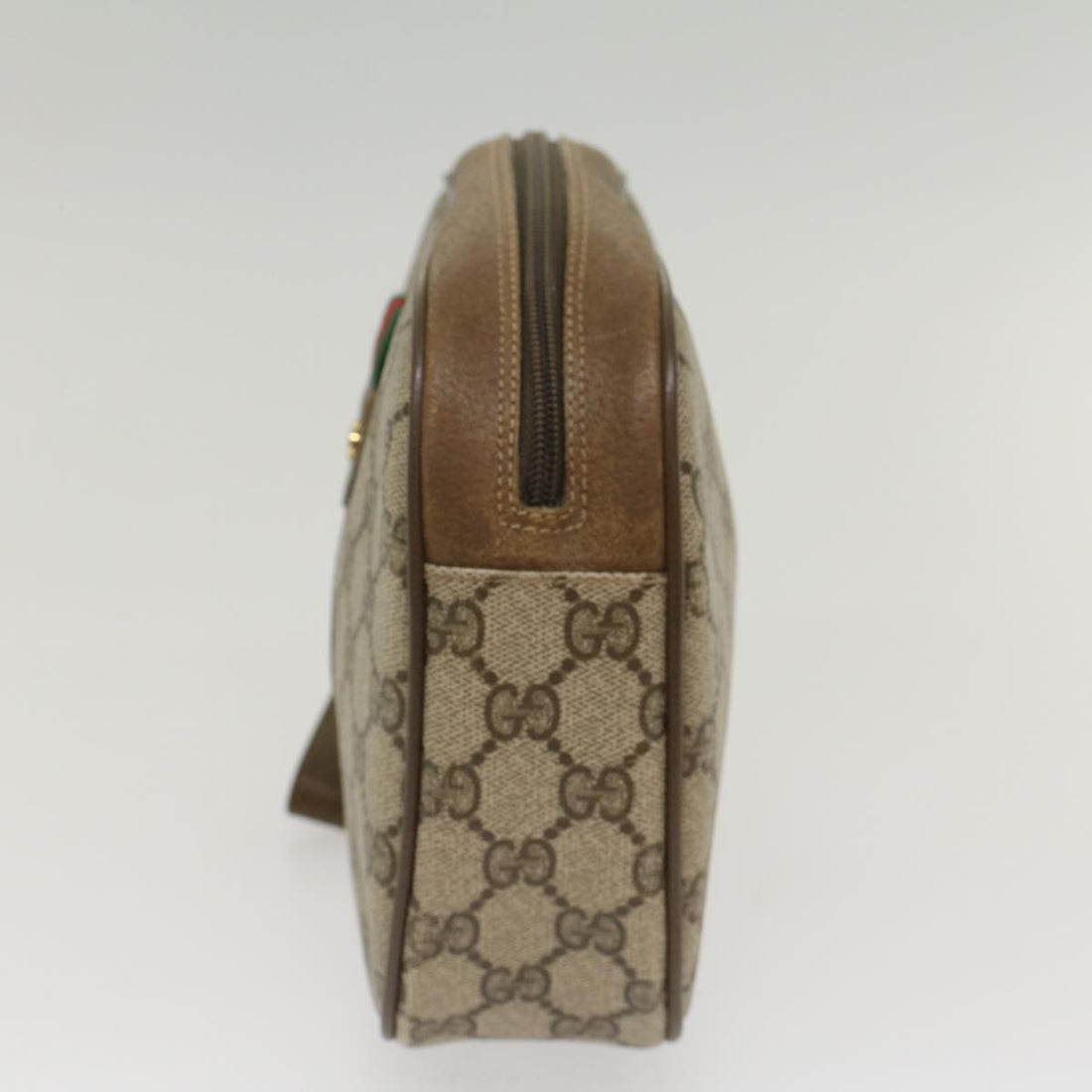 GUCCI VS Canvas Web Sherry Line Clutch Bag Beige Red 8901034  49988
