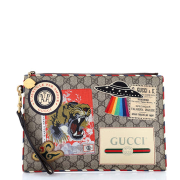 Courrier Pouch VS Coated Canvas with Applique