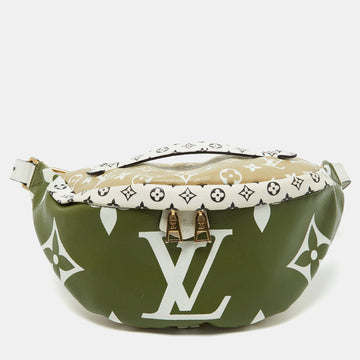 Khaki/Beige Monogram Giant Canvas Bumbag