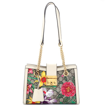 Padlock Chain Tote Flora VS Coated Canvas Small