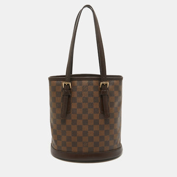 Damier Ebene Canvas Marais Bucket Bag