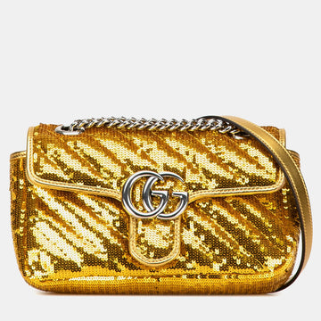 Small GG Marmont Sequined Crossbody Bag