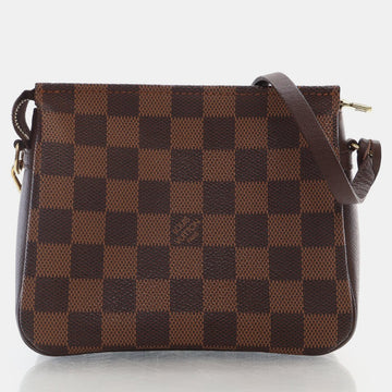 Brown Damier Ebene Canvas Trousse Pochette Shoulder Bag