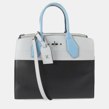 Blue/Black/Grey Leather City Steamer MM Bag