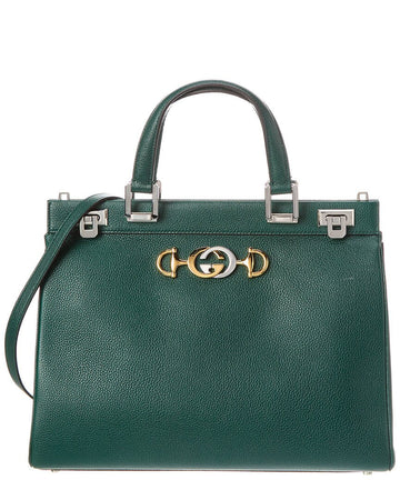 Gucci Zumi Medium Leather Top Handle Tote