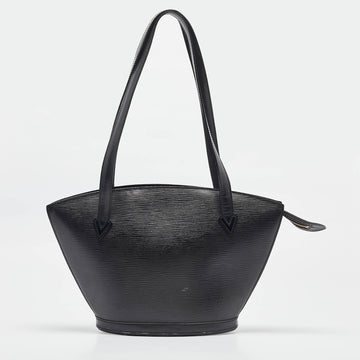 Black Epi Leather Saint Jacques PM Bag