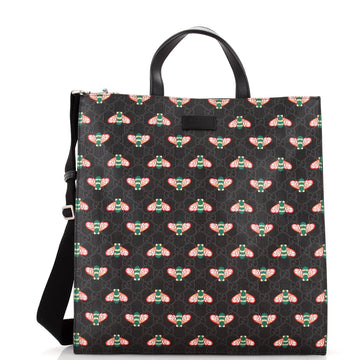 GUCCI Convertible Soft Open Tote Printed GG Coated Canvas Tall