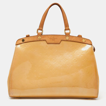 Rose Florentine Monogram Vernis Brea MM Bag