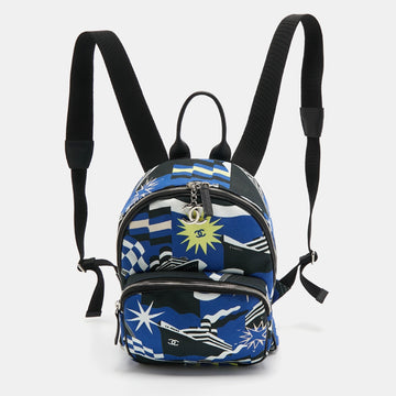 Multicolor Printed Canvas La Pausa Bay Backpack