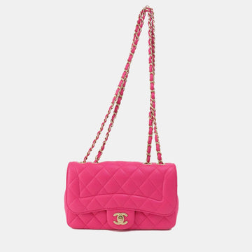 Pink Leather Mini Mademoiselle Chic Shoulder Bag