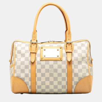 White Damier Azur Canvas Berkeley Top Handle Bag
