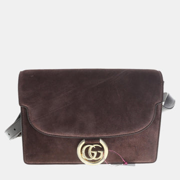 Brown Suede Shoulder Bag (589474)