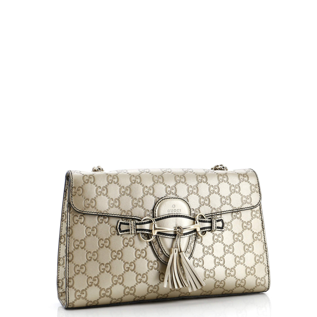 Emily Chain Flap Bag Guccissima Leather Medium