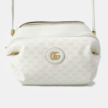 White PVC Leather Candy Motif Micro GG Shoulder Bag